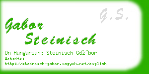 gabor steinisch business card